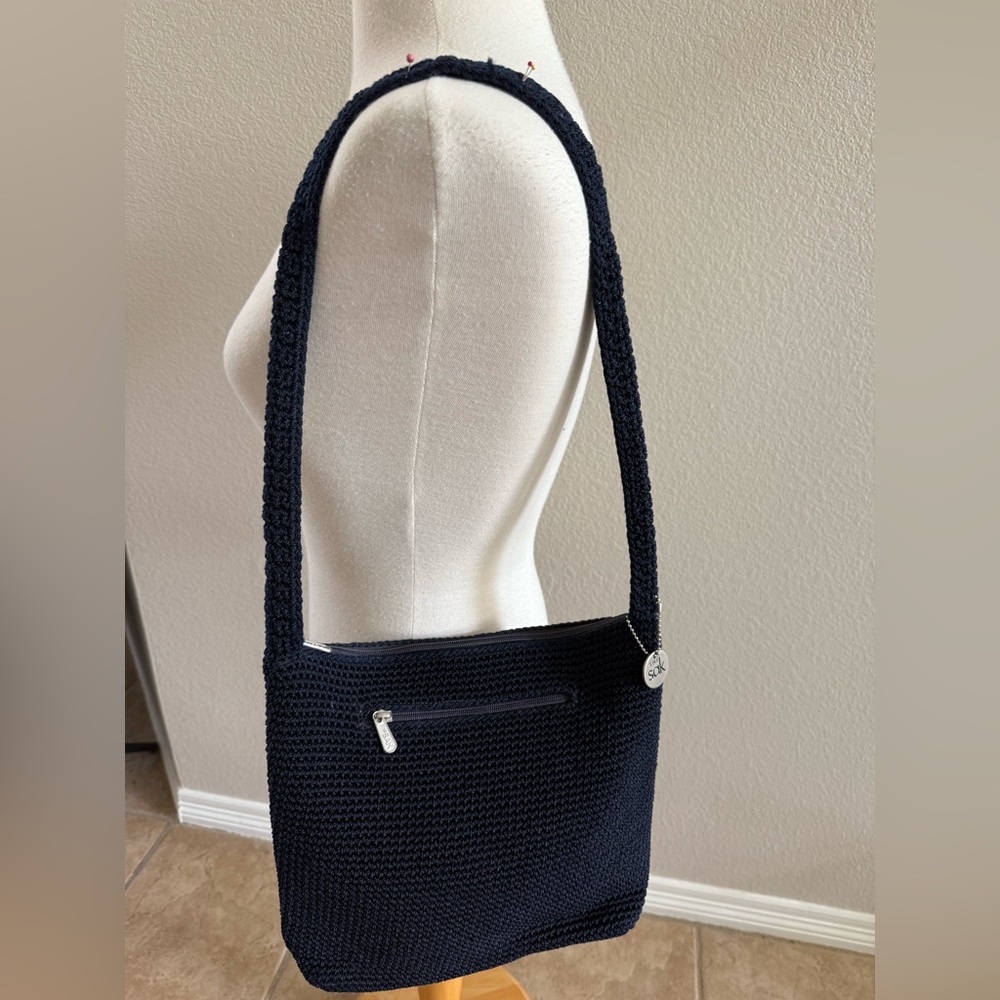 The Sak Purse Handbag Navy Blue 11x10x2 In Handle Drop Is 15